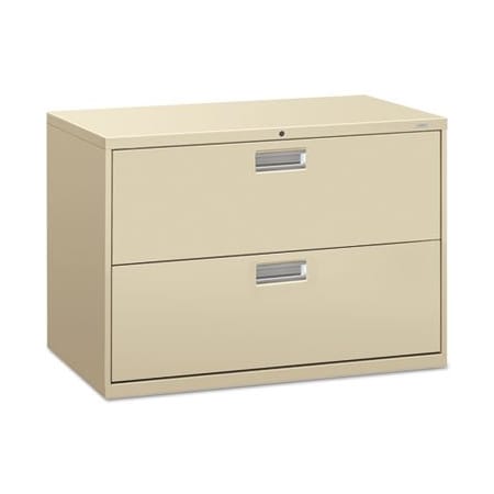 Hon HON, 600 SERIES TWO-DRAWER LATERAL FILE, 42W X 18D X 28H, PUTTY 692LL